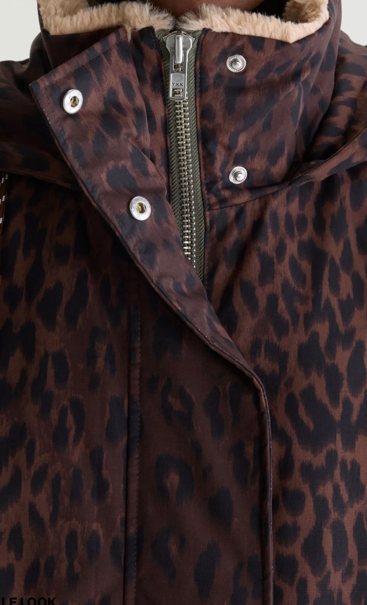 Parka à capuche léopard Jade Bellerose