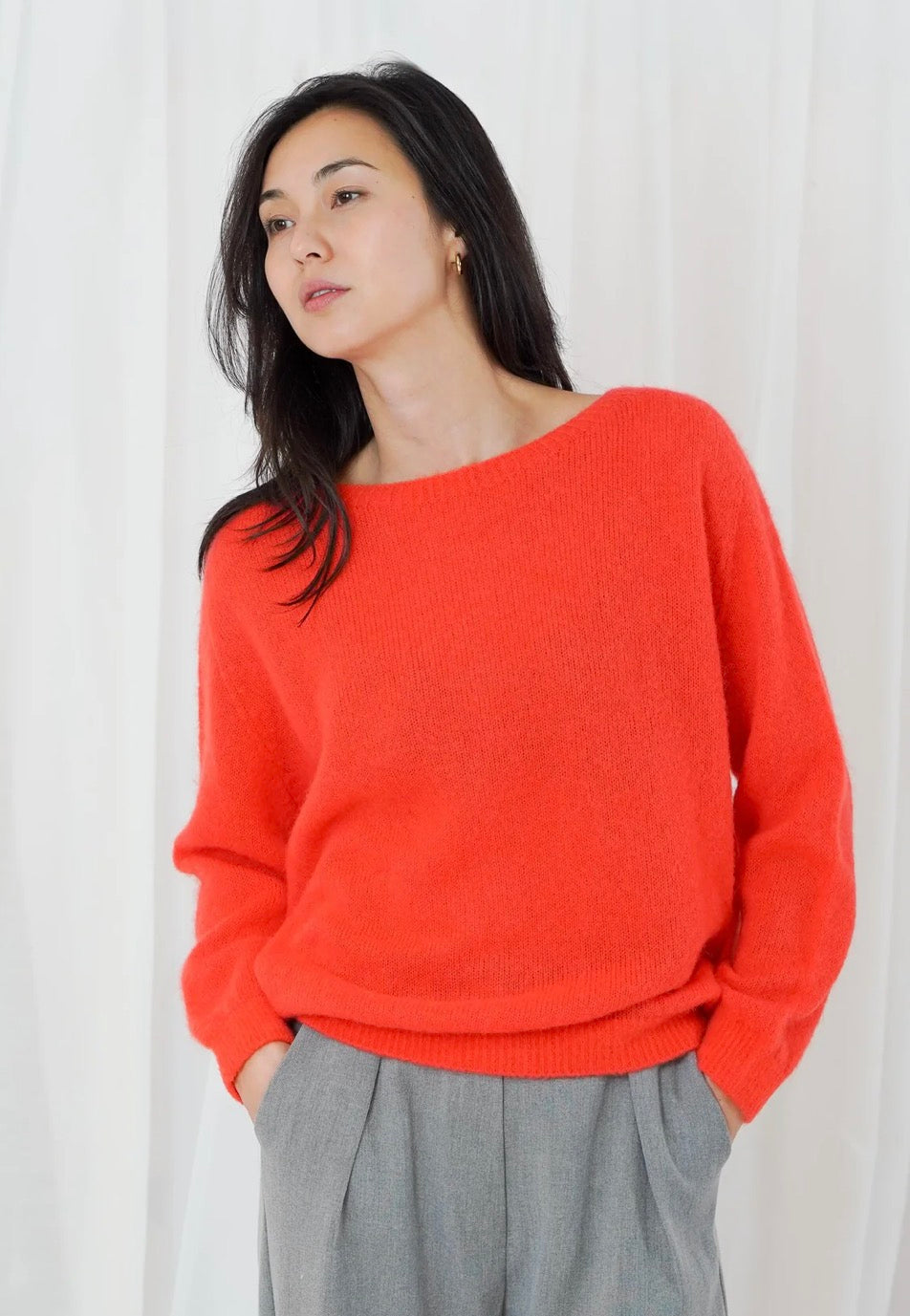 Pullover Sanibel orange fluo Twns the label