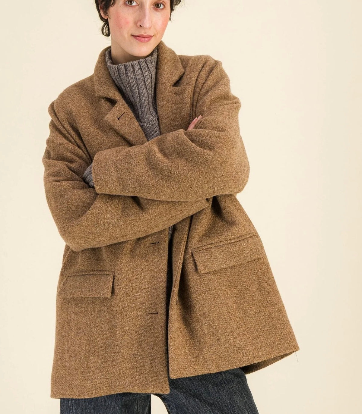 Veste Jean praline Six sœurs