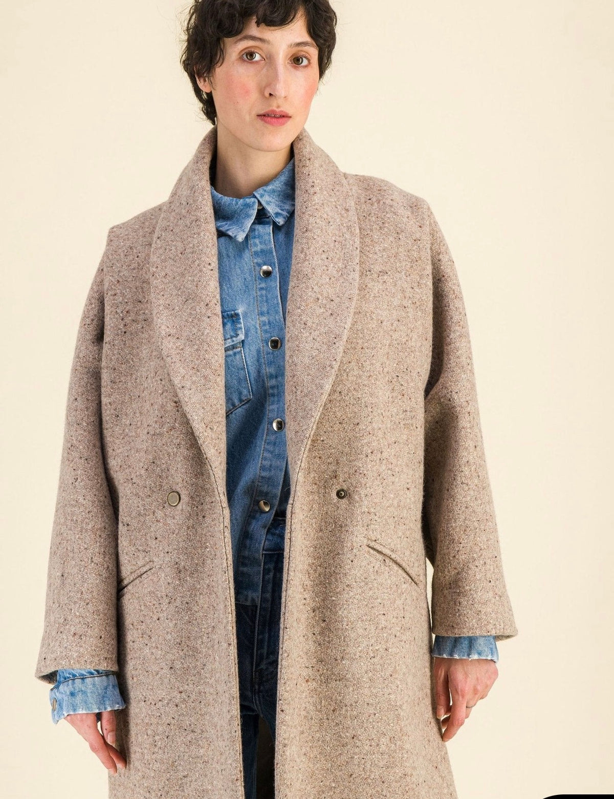Manteau Yvonne beige Six Sœurs