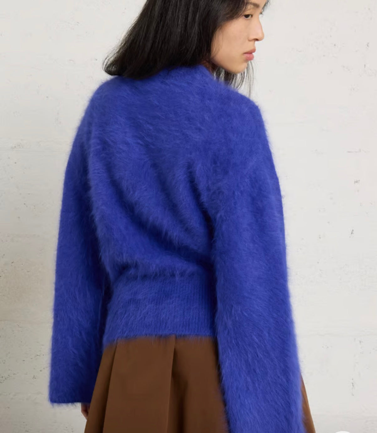 Pull droit en angora mélangé - Bleu – DATEKO Bellerose