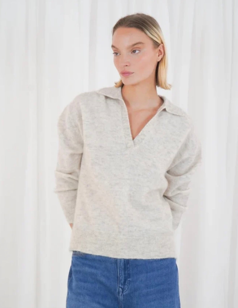 Pullover mottled beige Sparks Twns the label