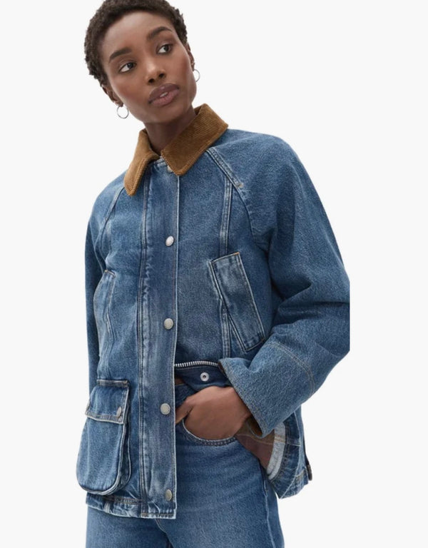 Barbour denim Beadnell mid blue Barbour