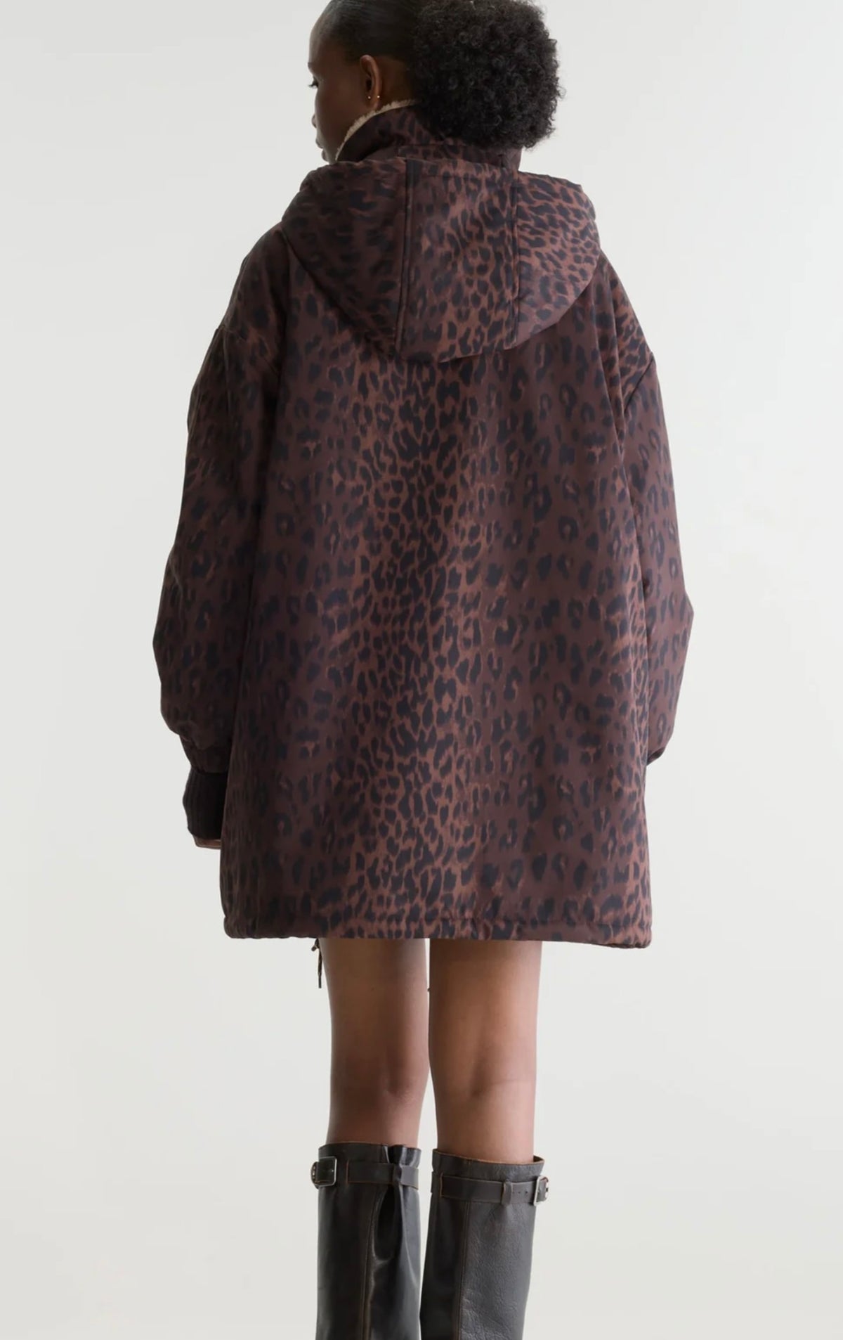 Parka à capuche léopard Jade Bellerose