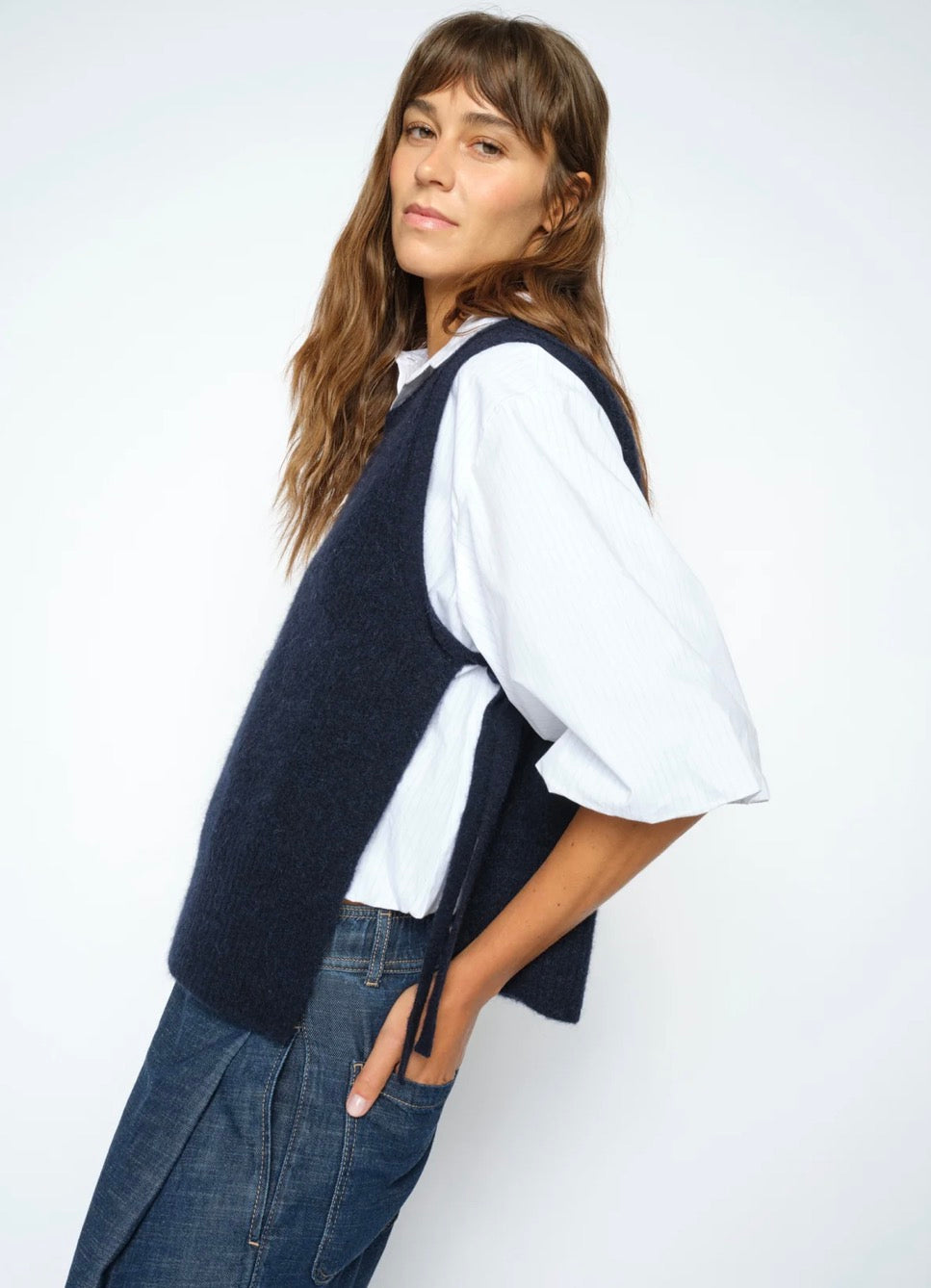 Gilet MM thora Tie en maille Mos Mosh