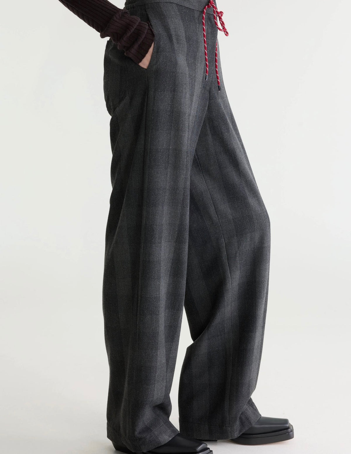 Pantalon droit à carreaux Solene Bellerose