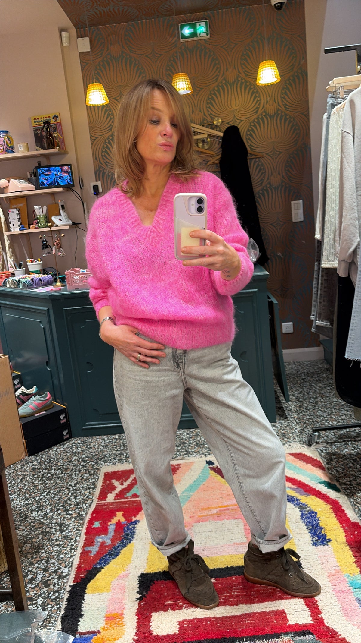 Pull-over néon pink snow Tamara twns the label