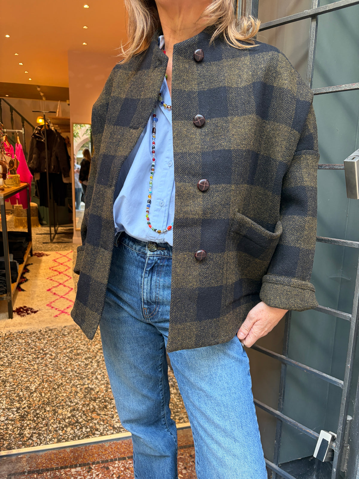 Veste Tanita carreaux Six Sœurs