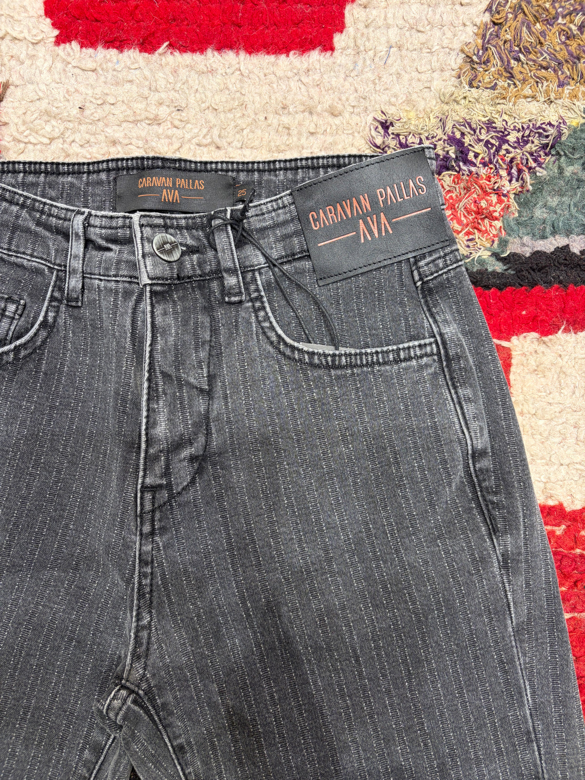 Jeans gris rayures Rhea Tokyo Caravan Pallas