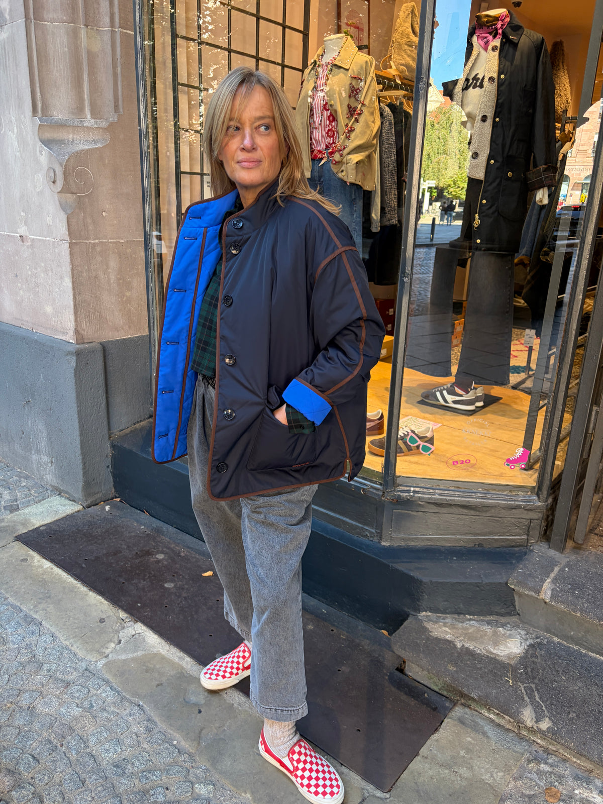 Blouson Warm up navy reversible Indee