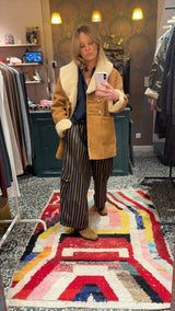 Manteau effet peau lainée Leon and Harper