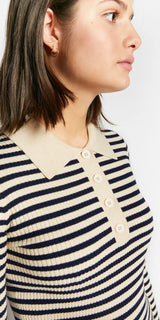 PULL EN MAILLE POLO WALLABY NAVY INDEE