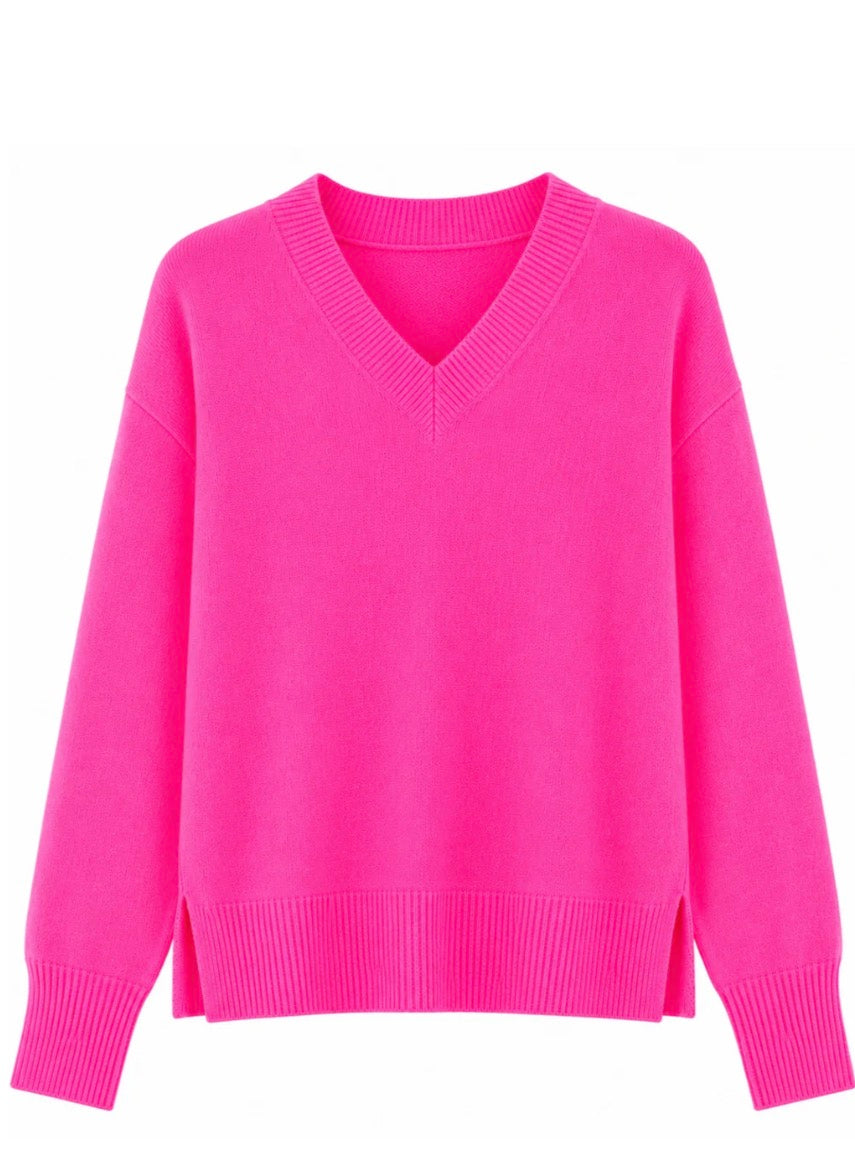 Pullover neon pink Boulder Twins the label