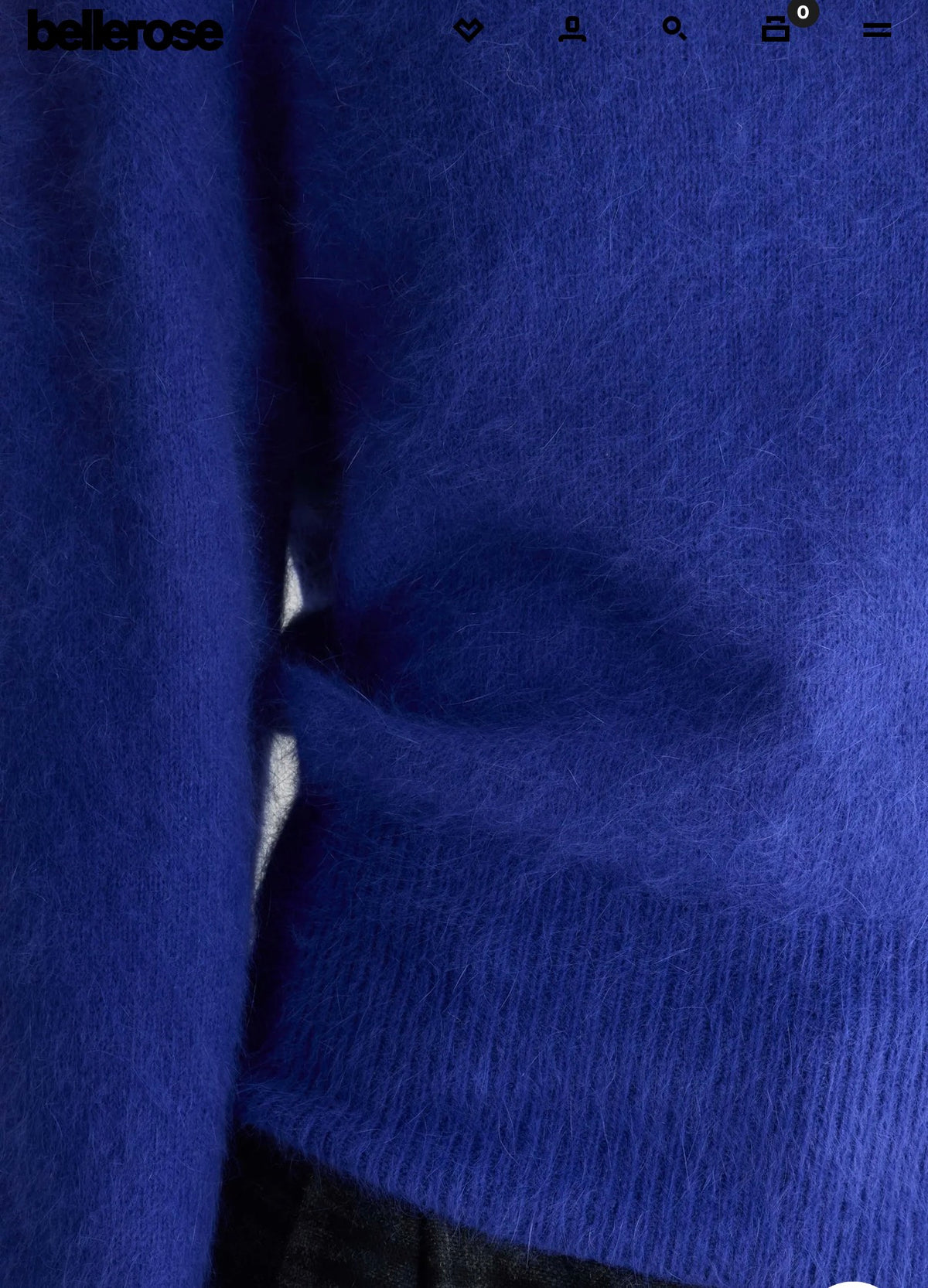 Pull droit en angora mélangé - Bleu – DATEKO Bellerose