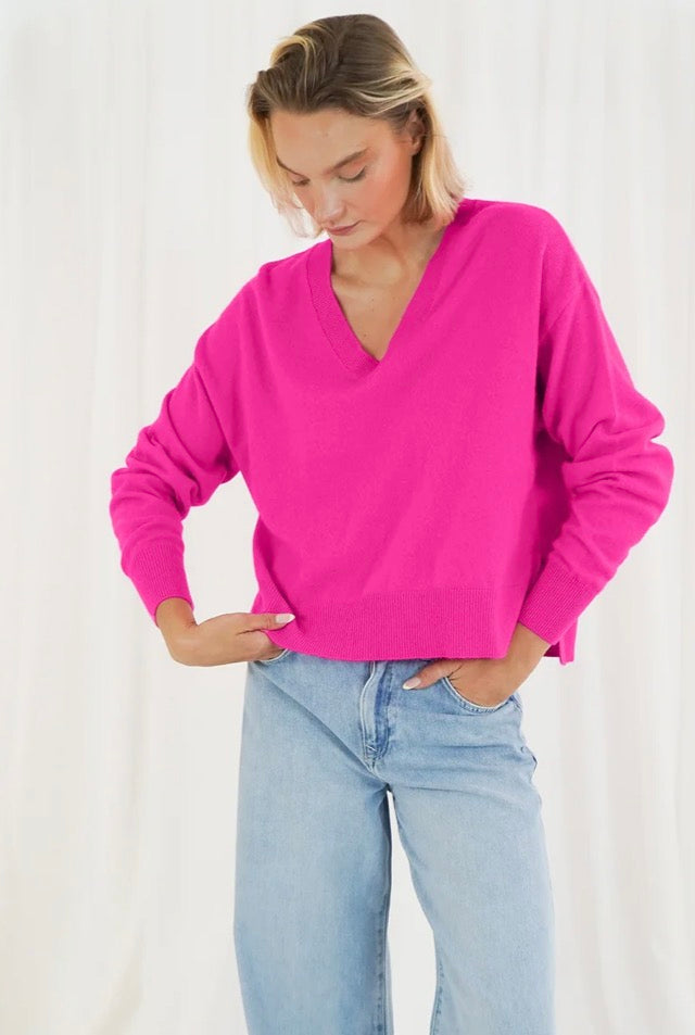 Pullover neon pink Boulder Twins the label