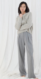 Cardigan Maevane mottled light grey Twns the label