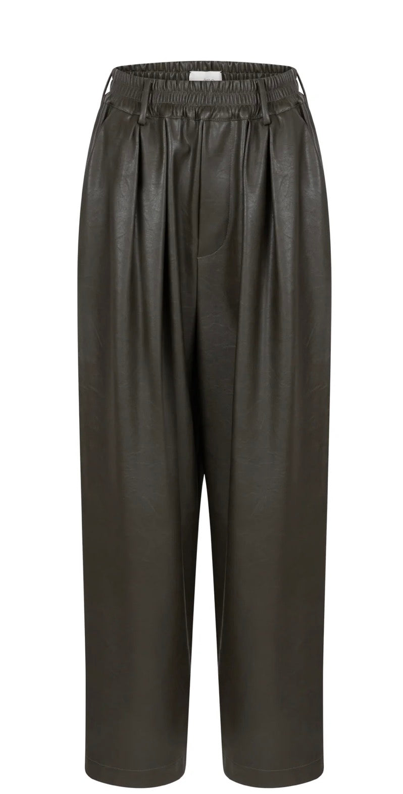 Pantalon kick simili cuir kaki Âme Antwerp