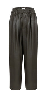 Pantalon kick simili cuir kaki Âme Antwerp