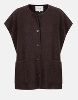 Veste oversize en laine Ines | Marron Âme Antwerp