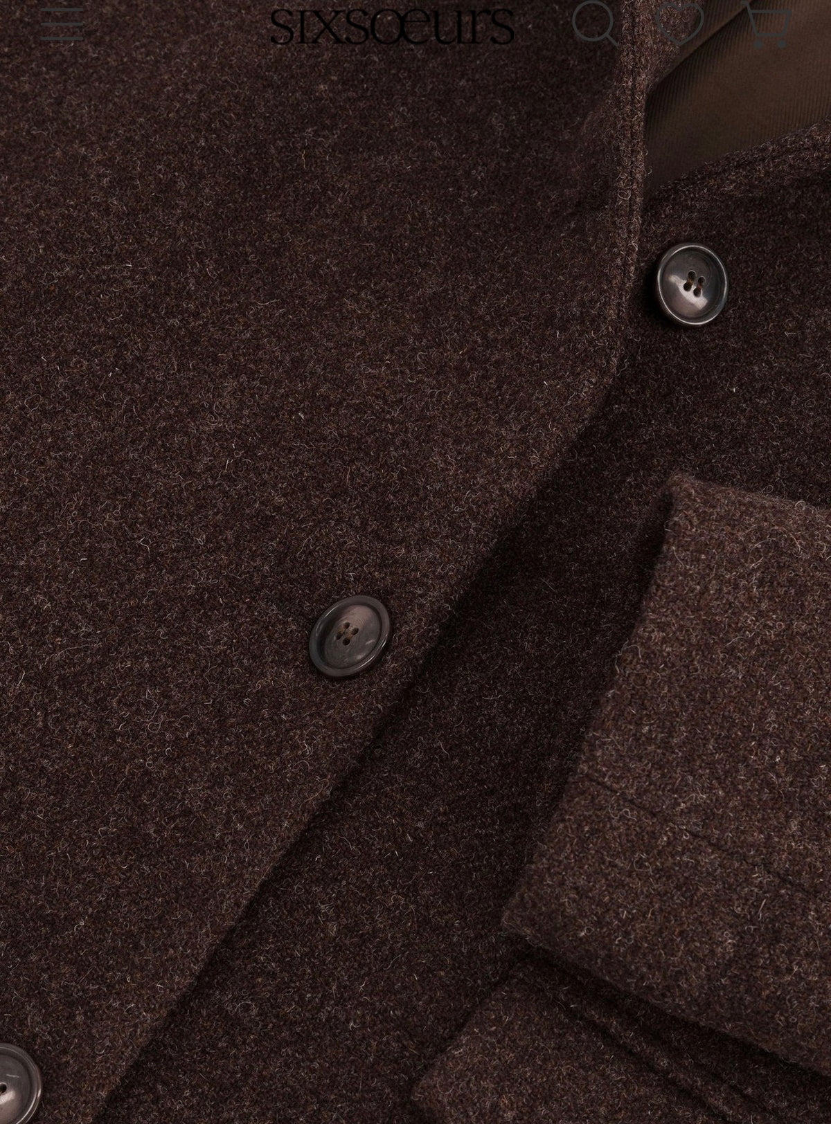 Veste Jean brun Six Sœurs