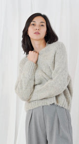 Cardigan Maevane mottled light grey Twns the label