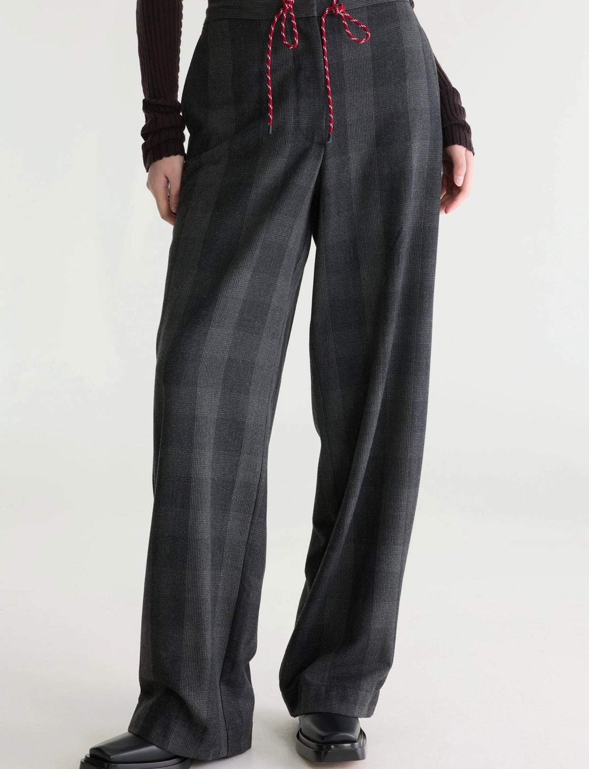 Pantalon droit à carreaux Solene Bellerose