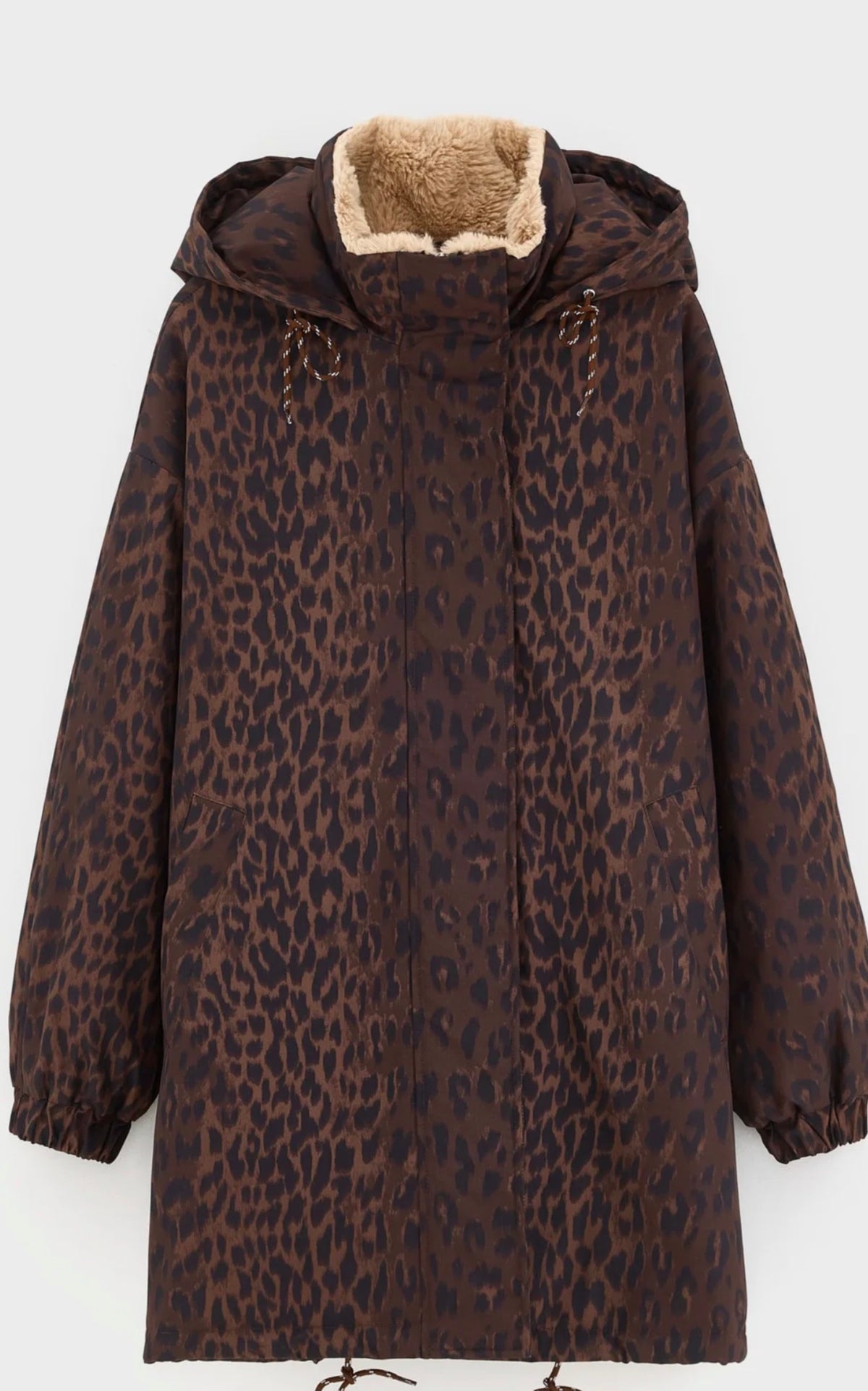 Parka à capuche léopard Jade Bellerose