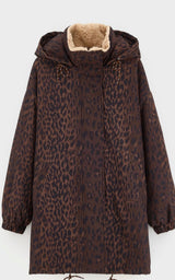 Parka à capuche léopard Jade Bellerose