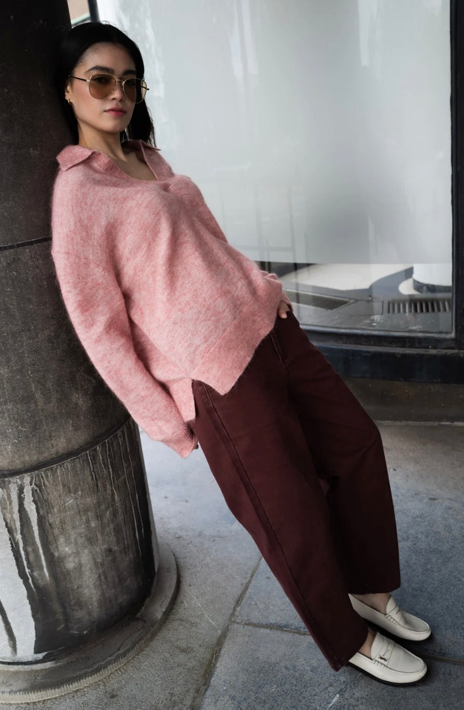 Pullover old pink sparks Twns the label