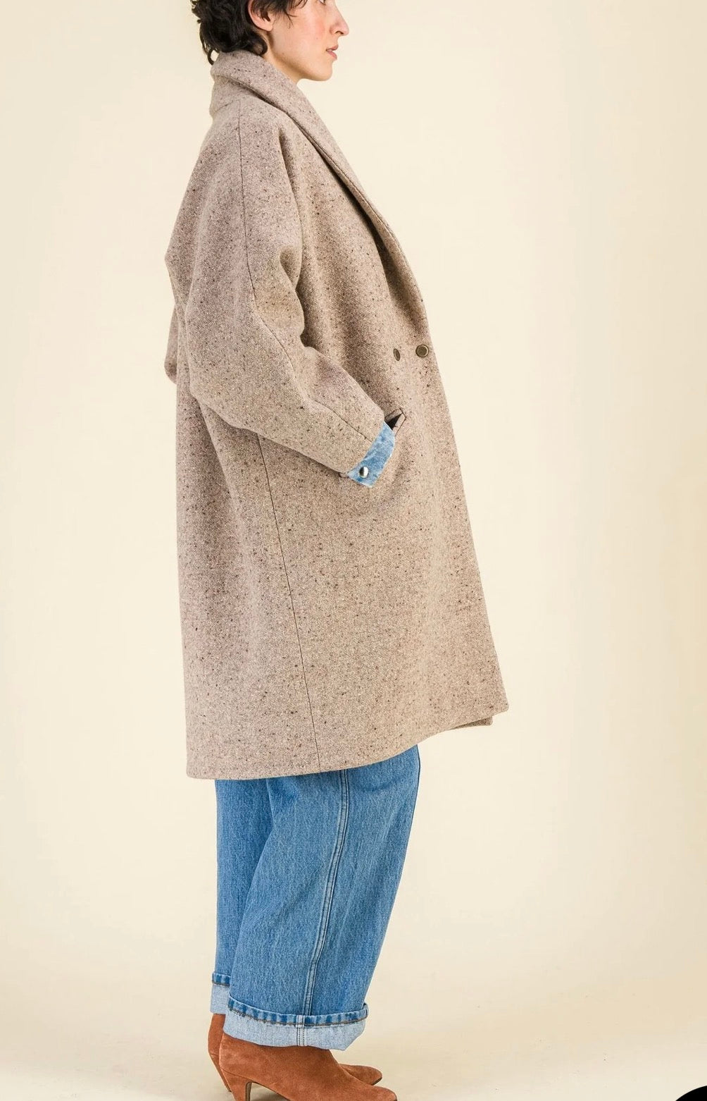 Manteau Yvonne beige Six Sœurs