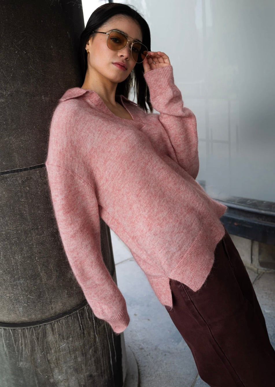 Pullover old pink sparks Twns the label