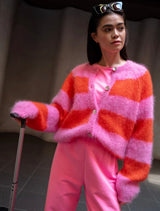 Cardigan Timea bubblegum fire Twns the label