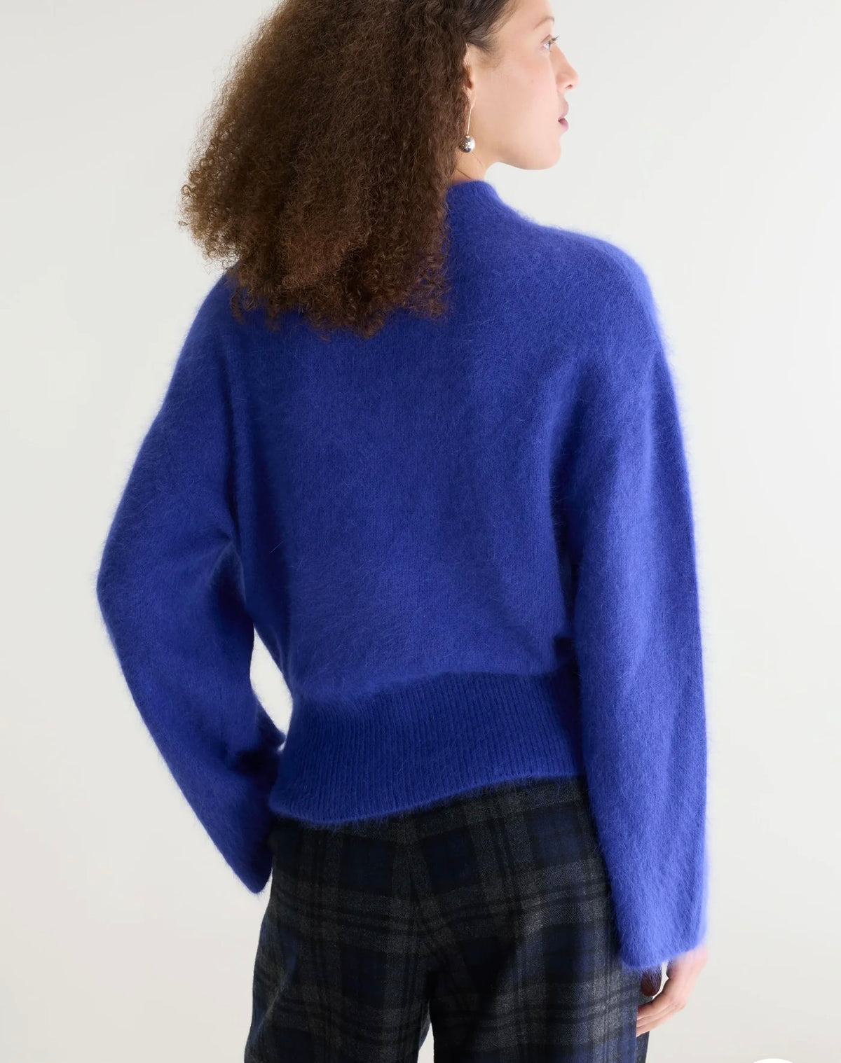 Pull droit en angora mélangé - Bleu – DATEKO Bellerose
