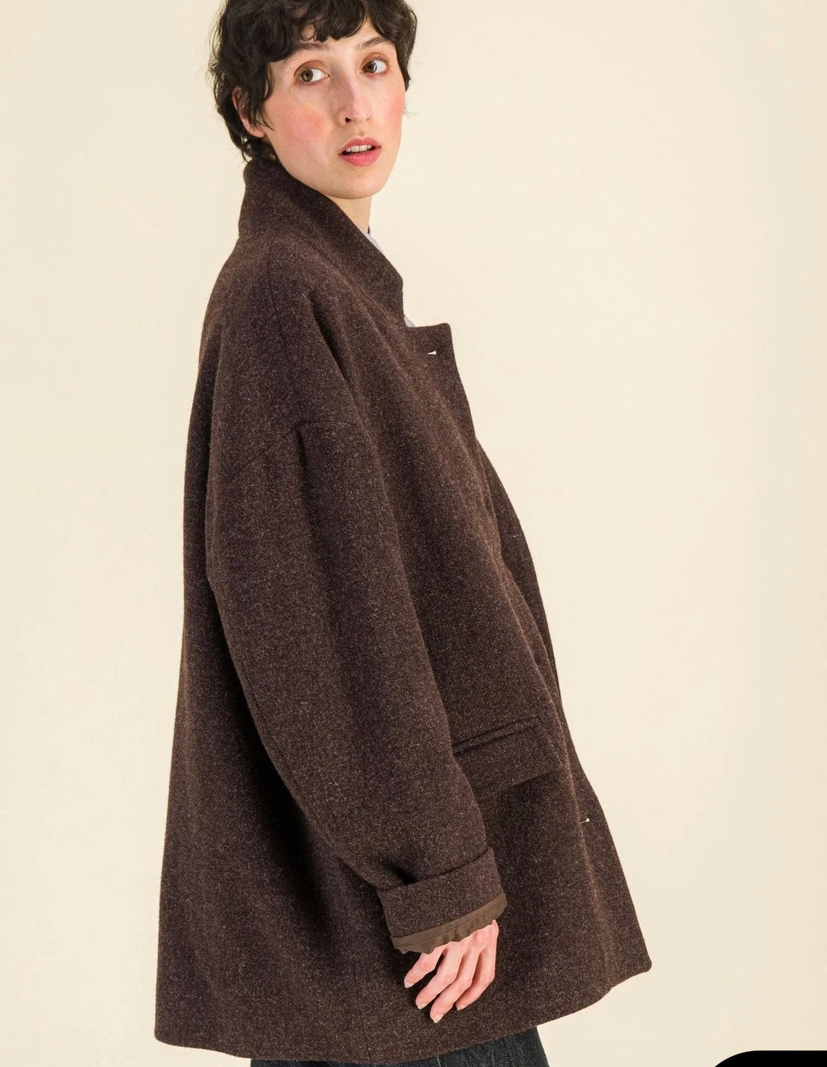 Veste Jean brun Six Sœurs