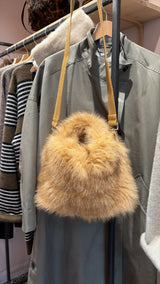 Sac à main en fausse fourrure Hochet Bellerose