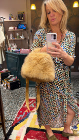 Sac à main en fausse fourrure Hochet Bellerose