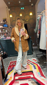 Manteau effet peau lainée Leon and Harper