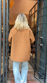 Manteau effet peau lainée Leon and Harper