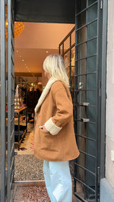 Manteau effet peau lainée Leon and Harper