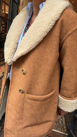 Manteau effet peau lainée Leon and Harper