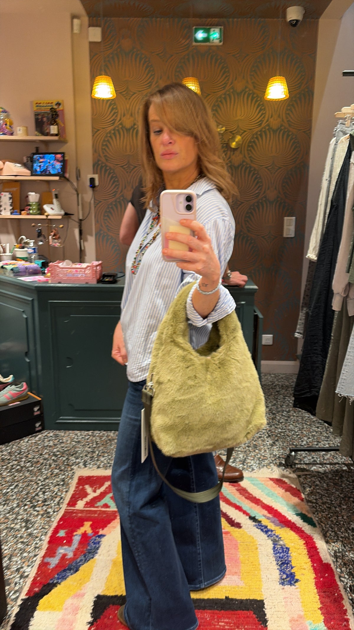 Sac à main en fausse fourrure Helga