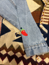 Veste ojos denim Perlas Maison Badigo