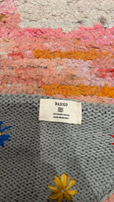 Bandana tricot gris fleurs Maison Badigo