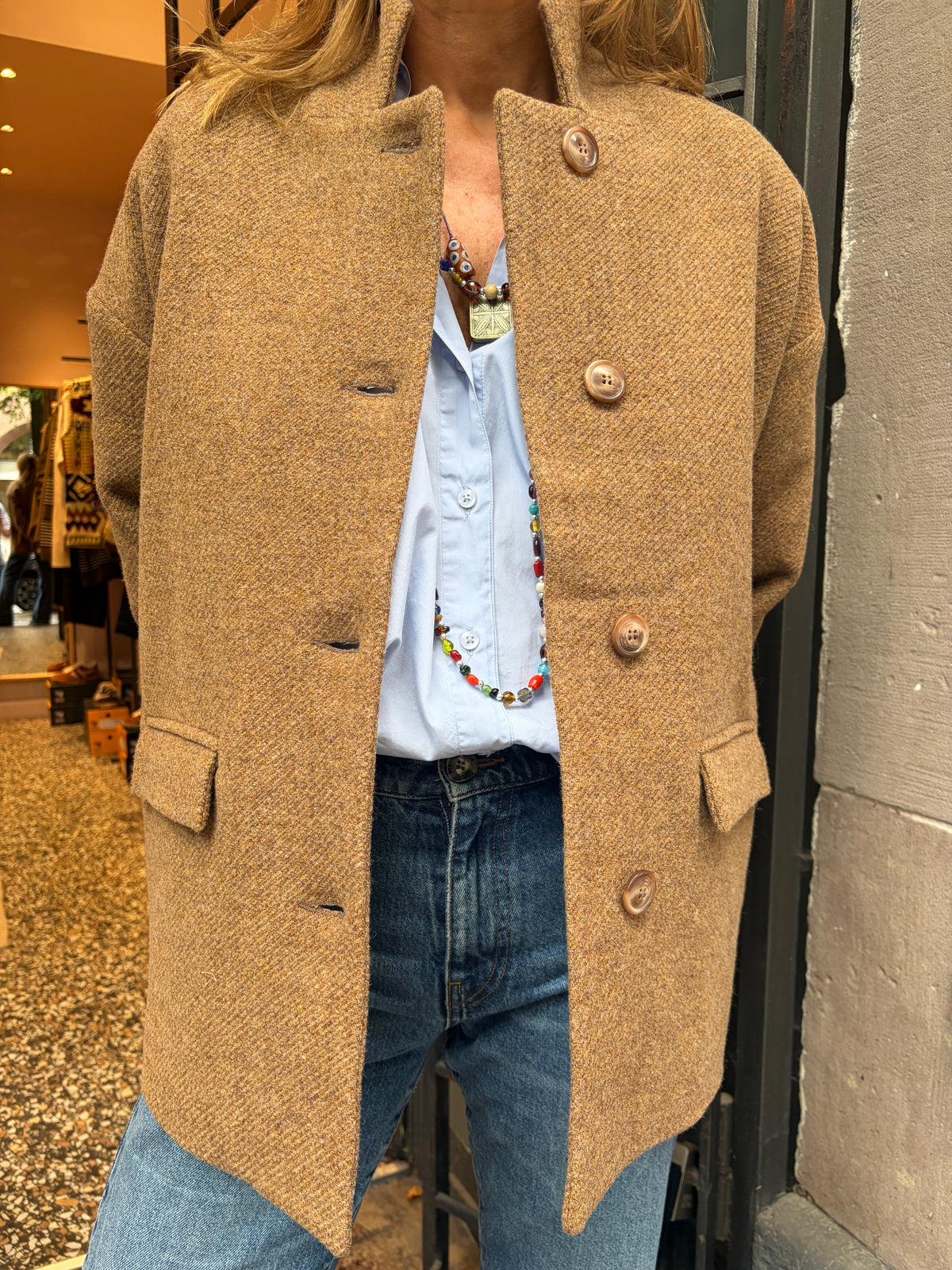 Veste Jean praline Six sœurs