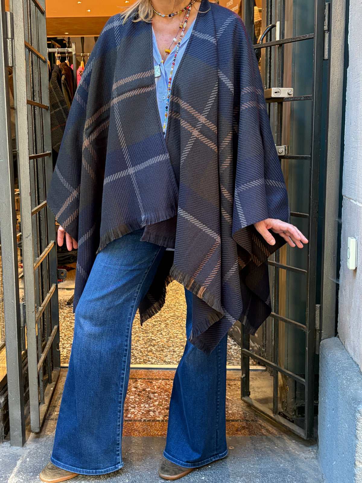 Poncho tartan Barbour