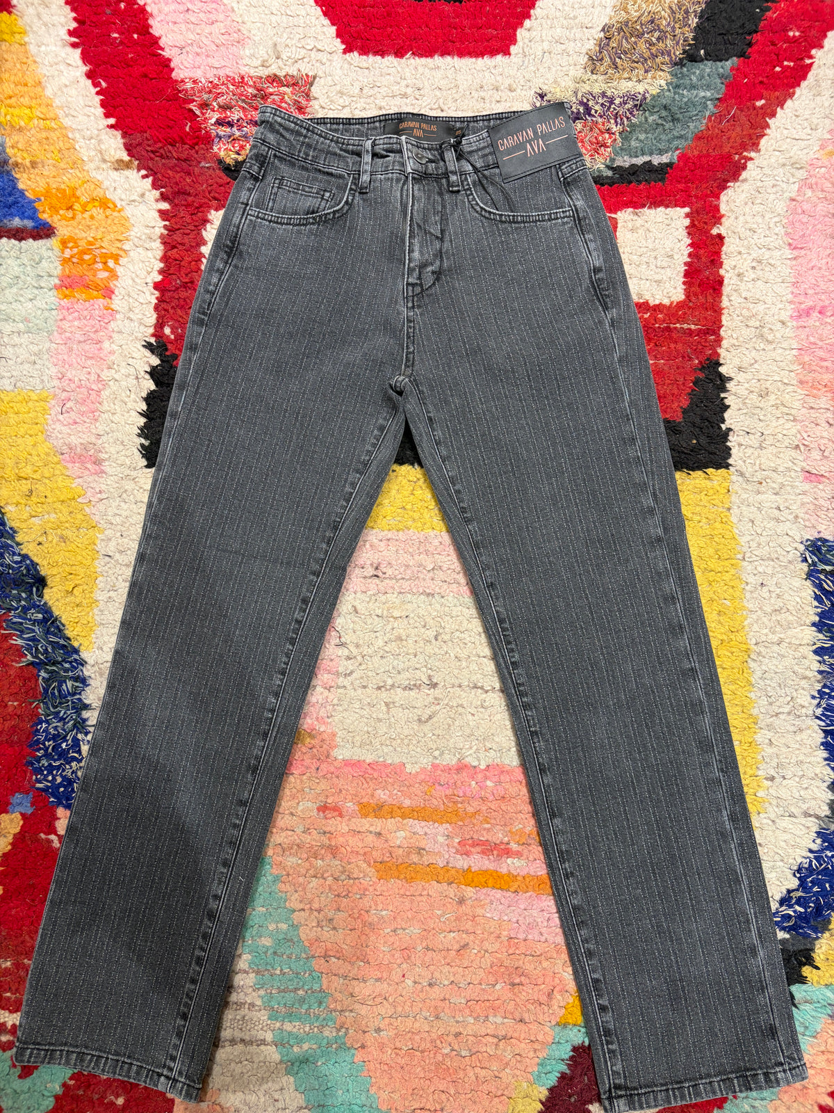 Jeans gris rayures Rhea Tokyo Caravan Pallas