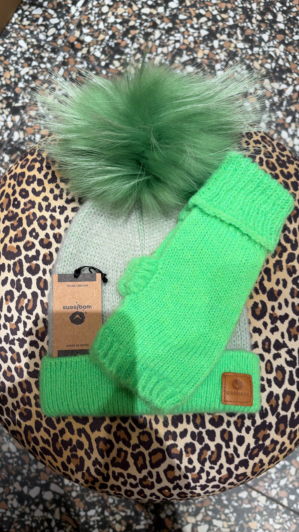 Pack bonnet + mitaines fluo Woolsens